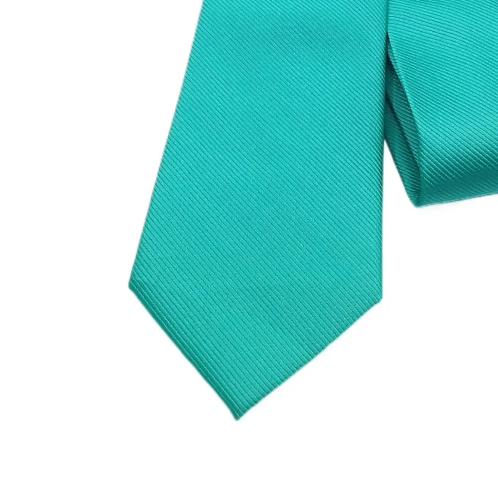 Croft & Barrow Satin Tie Mens 59.5” Solid Kelly Green Textured Designer Classic